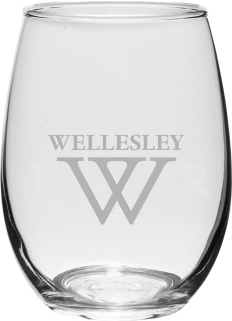 Wellesley College 21 oz. Stemless Wine Glass