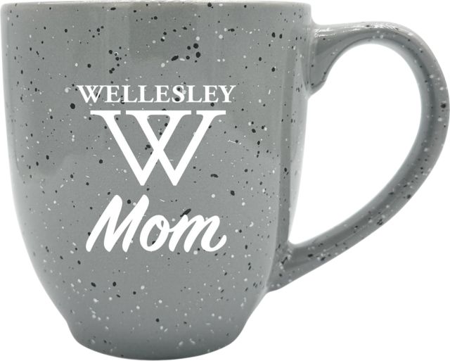 Wellesley College Mom 16 oz. Laser Engraved Bistro Mug
