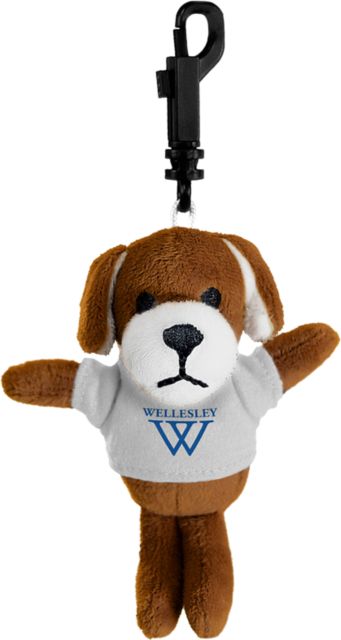Wellesley College Plush Keychain with Tee