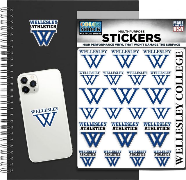 Wellesley College Blue Sticker Sheet