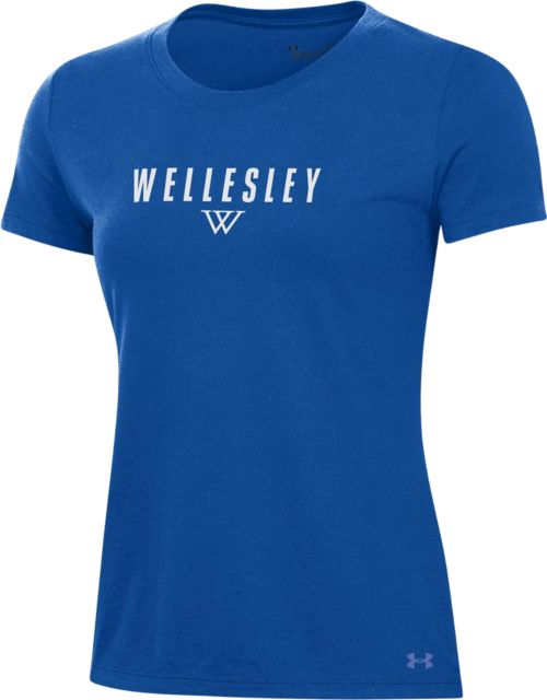 Wellesley College Blue Women's Performance Short Sleeve T-Shirt