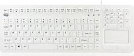 Adesso SlimTouch 270 - Antimicrobial Waterproof Touchpad Keyboard (White) - ONLINE ONLY