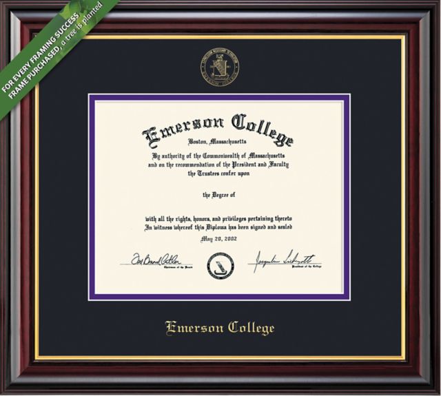 Emerson College 8.5'' x 11'' Windsor Diploma Frame