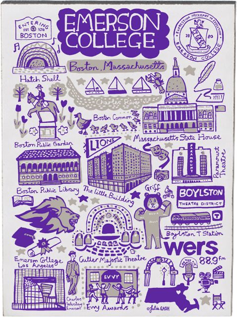 Emerson College Julia Gash Jumbo Magnet