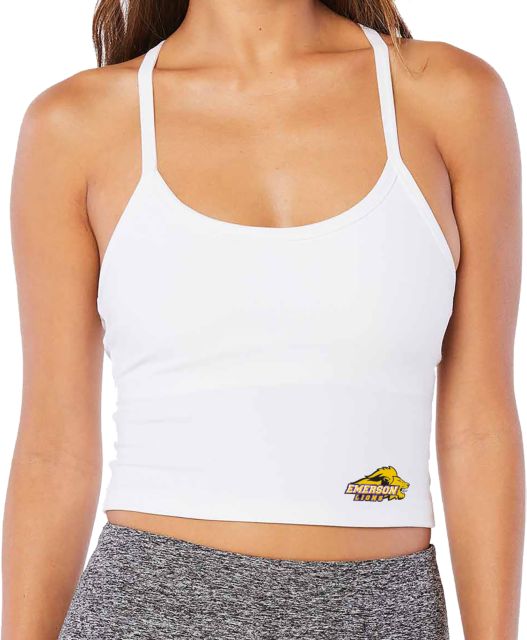 Emerson College Beyond Yoga Spacedye Slim Racerback Cropped Tank