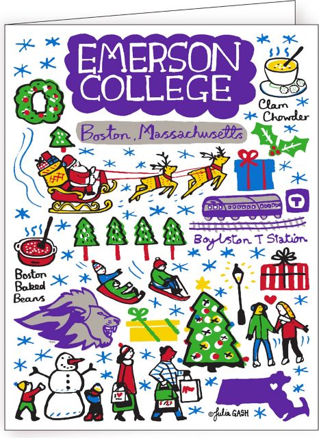 Emerson College Holiday Note Cards