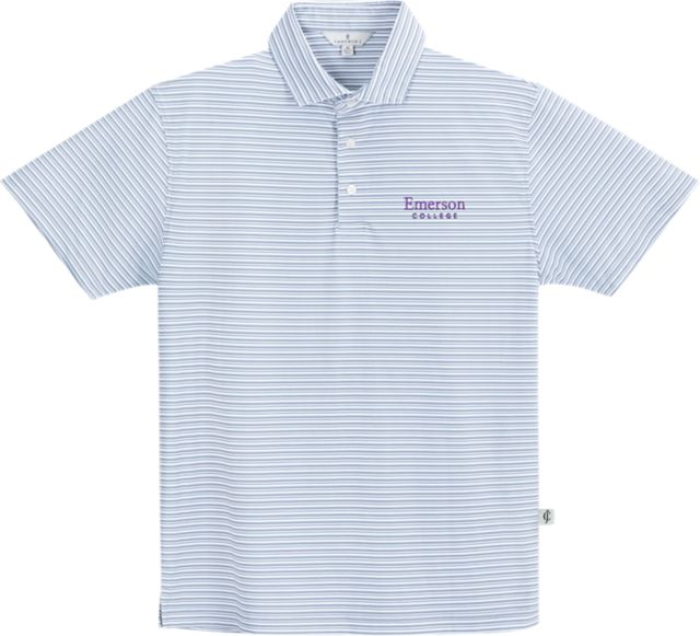 Emerson College Stripe Performance Polo