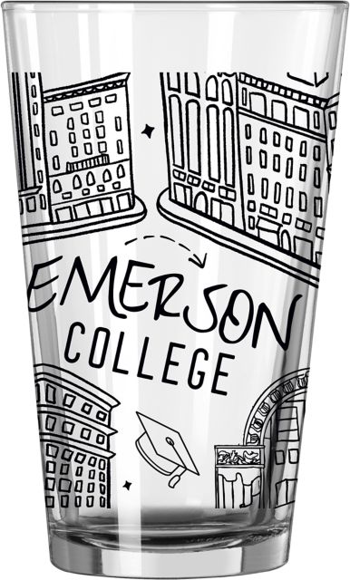 Emerson College 16 oz Pint Glass