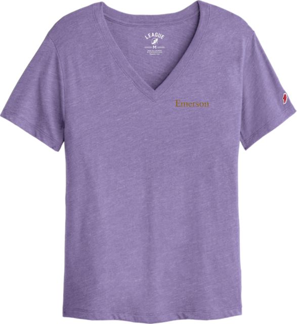 Emerson College Women's V-Neck Short Sleeve T-Shirt