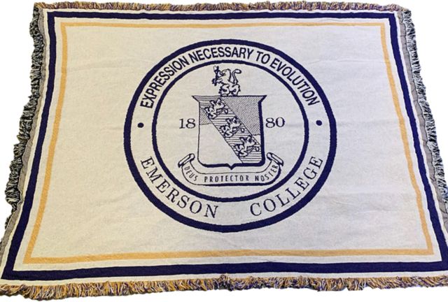 Emerson College Afghan Blanket
