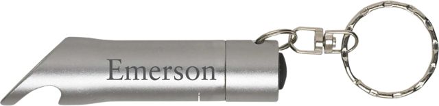 Emerson College Keychain with Bottle Opener Flashlite