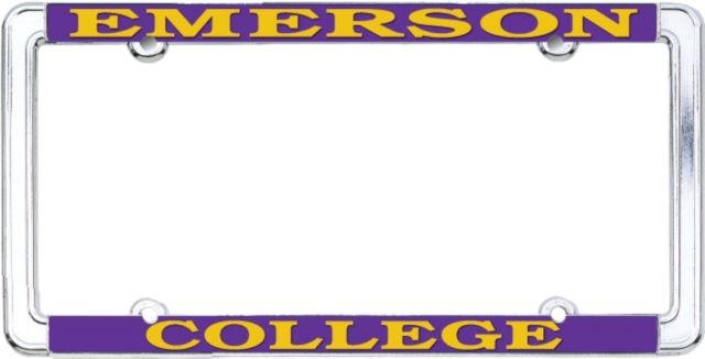 Emerson College Thin Dome License Plate Frame