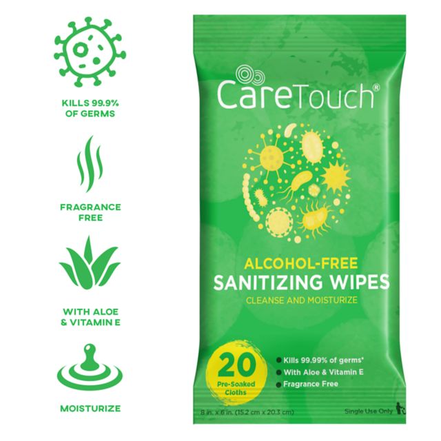 Care Touch Sanitizing Wipes - 20 Count