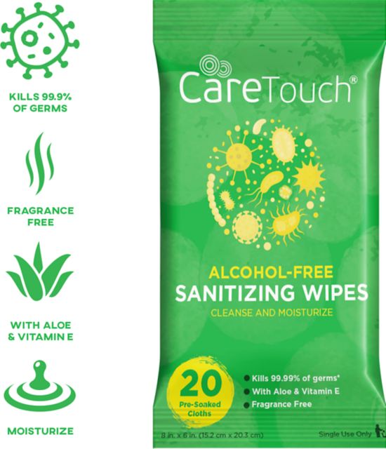 Care Touch Sanitizing Wipes - 20 Count