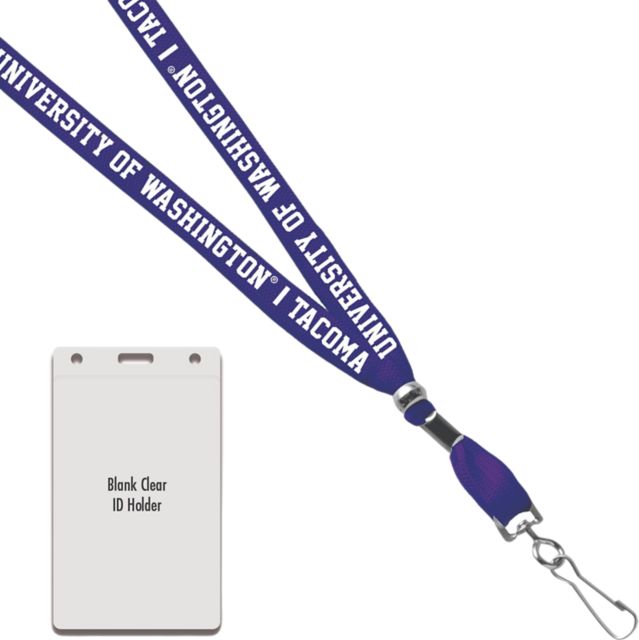 University of Washington Tacoma Card Dispenser Lanyard