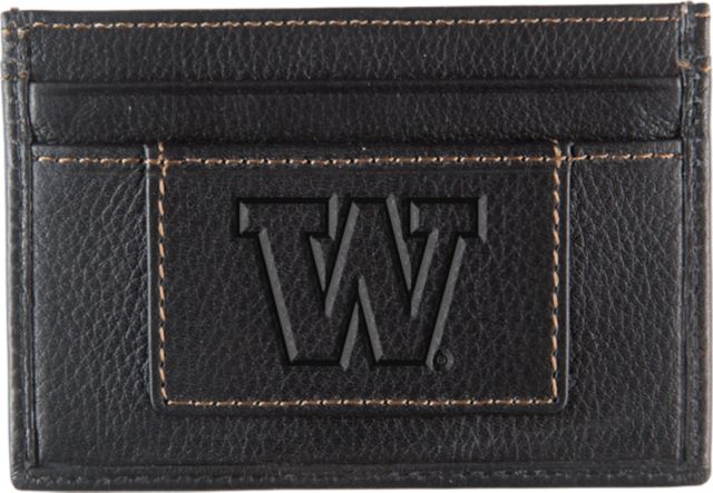 University of Washington Tacoma Leather Card Holder