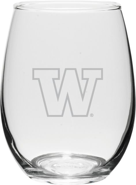 University of Washington Tacoma 15 oz. Stemless Wine Glass