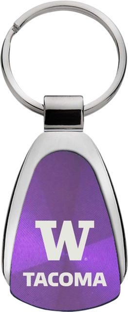 University of Washington Tacoma Teardrop Keychain