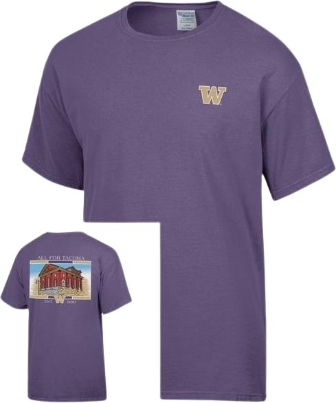 University of Washington Tacoma Photo Comfort Wash Garment Dyed T-Shirt