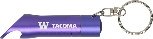 University of Washington Tacoma Keychain with Bottle Opener Flashlite