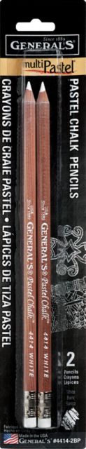 PASTEL CHALK PENCIL WHITE 2-PACK
