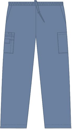 Unisex Drawstring Scrub Pant Postman Blue SM