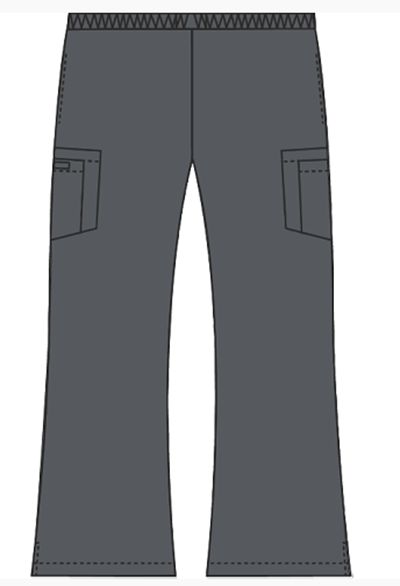 Ladies' Boot Cut Flip Flap Scrub Pant Charcoal XXS
