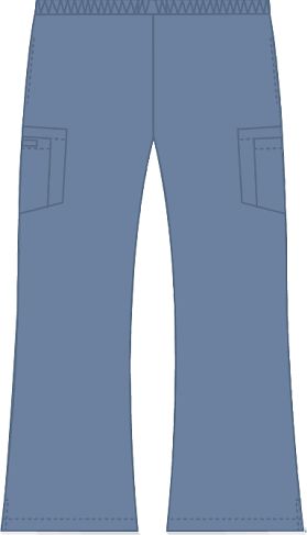 Ladies' Boot Cut Flip Flap Scrub Pant Postman Blue SM