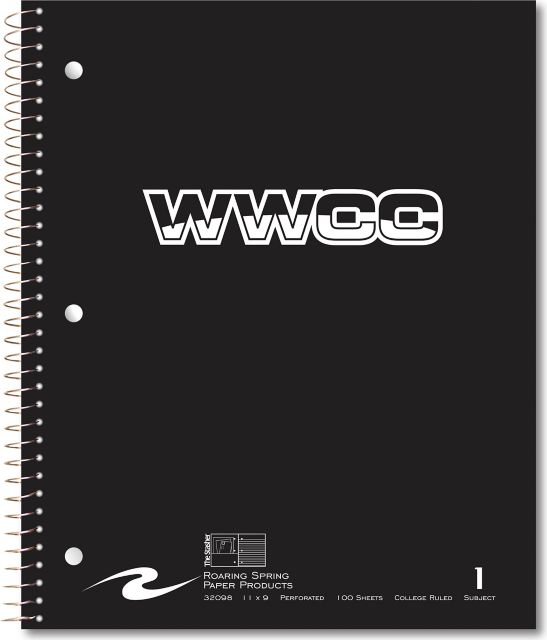 Walla Walla Community College 1 Subject Notebook