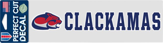 Clackamas Community College Cougars 3 x 10 Perfect Cut Decal