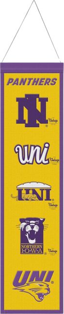 University of Northern Iowa 8 x 32 Wool Banner
