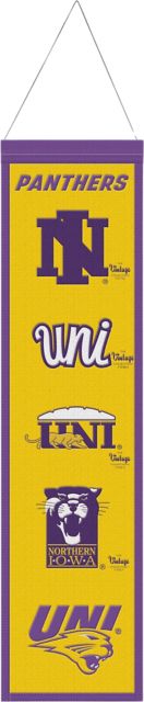 University of Northern Iowa 8 x 32 Wool Banner