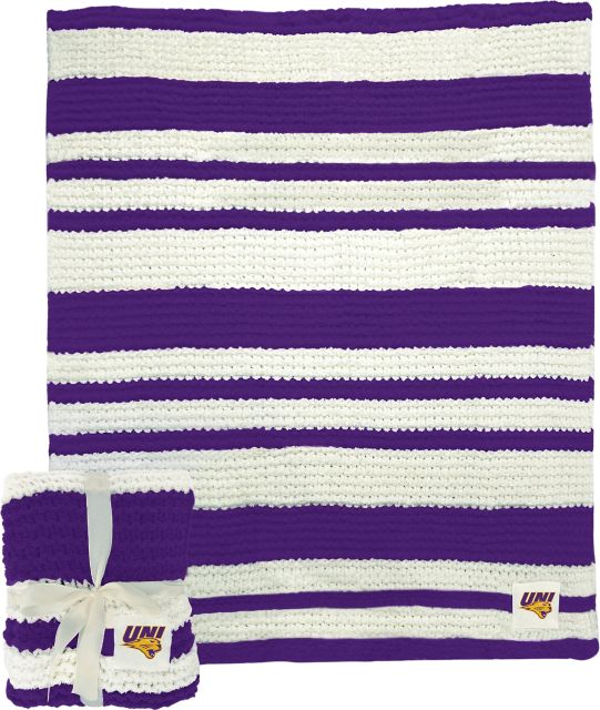University of Northern Iowa Cable Knit Throw 50x60