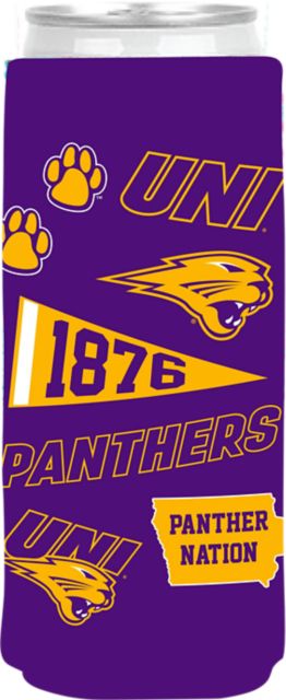 University of Northern Iowa Panthers Slim Can Coozie