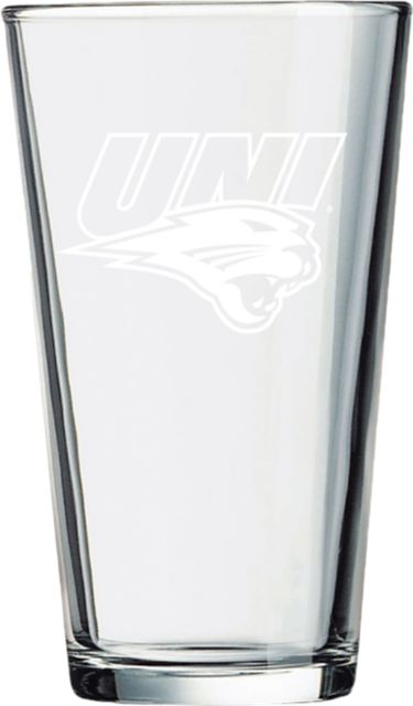University of Northern Iowa Panthers 16 oz. Glass