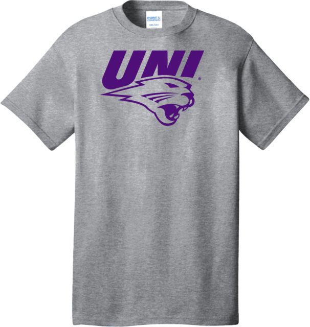 Northern Iowa Extended Athletic Heather T Shirt UNI Primary Athletics Mark - ONLINE ONLY