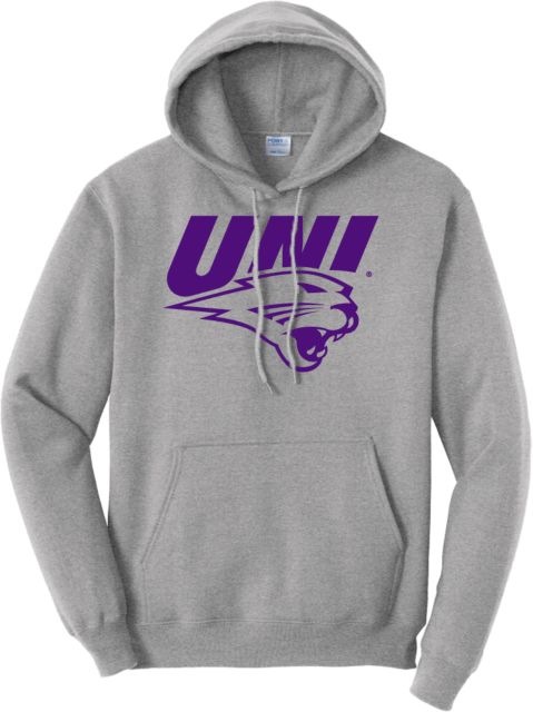 Northern Iowa Tall Athletic Heather Fleece Hoodie UNI Primary Athletics Mark - ONLINE ONLY