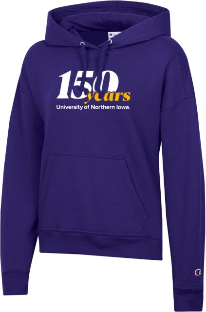 Northern Iowa Champion Womens Powerblend Pullover Hood 150 Years University of Northern Iowa - ONLINE ONLY
