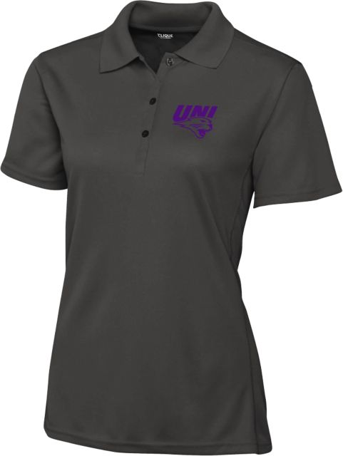 Northern Iowa C&B Womens Dark Clique Ice Pique Polo UNI Primary Athletics Mark - ONLINE ONLY