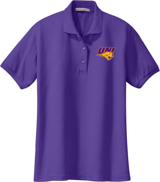 Northern Iowa Womens Silk Touch Pique Polo UNI Primary Athletics Mark - ONLINE ONLY