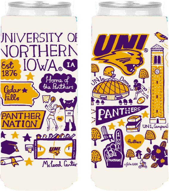 University of Northern Iowa Slim Can Coozie