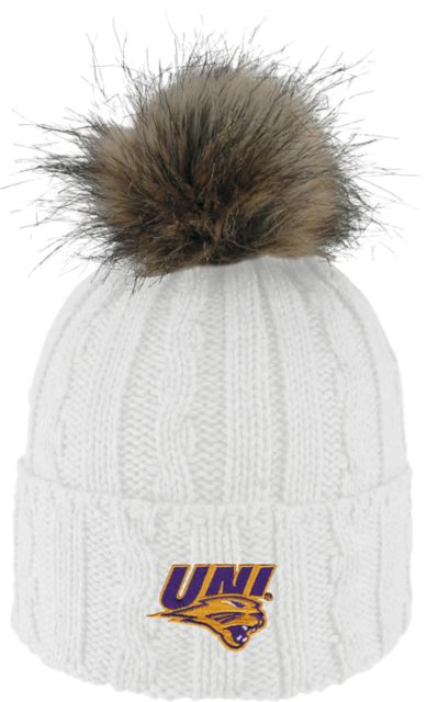 University of Northern Iowa Panthers Women's Fur Pom Beanie