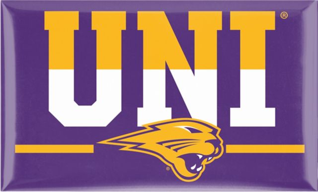 University of Northern Iowa 2.2 x 3.6 Domed Magnet