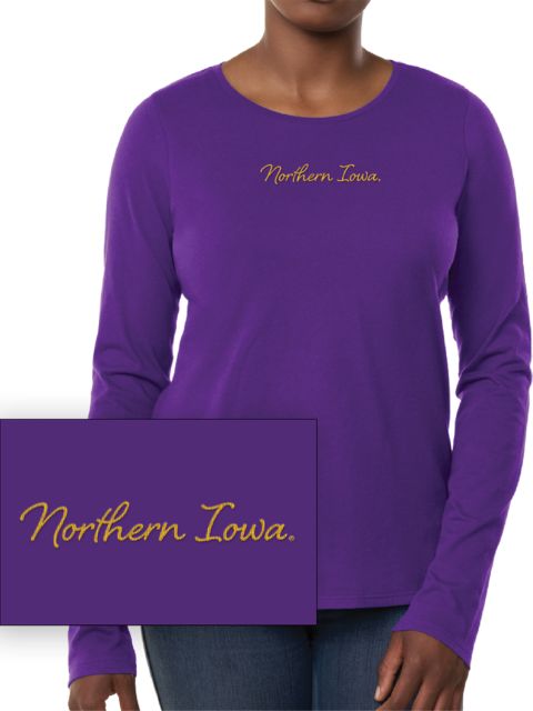 University of Northern Iowa Women's Chainstitch Long Sleeve T-Shirt