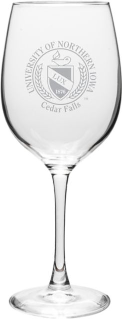 University of Northern Iowa 16 oz. Wine Glass