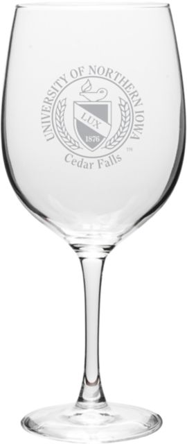 University of Northern Iowa 19 oz. Wine Glass