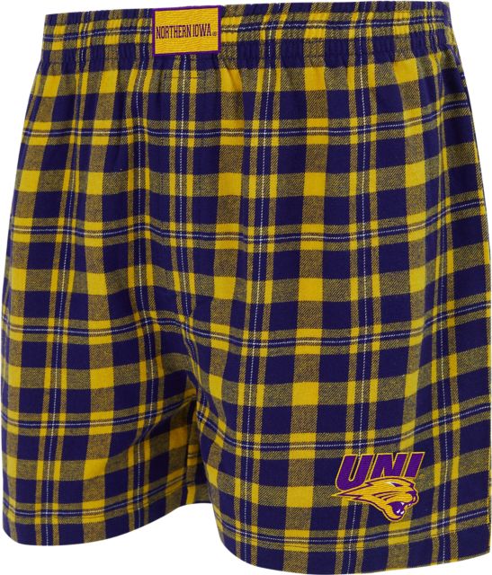 University of Northern Iowa Panthers Flannel Boxers