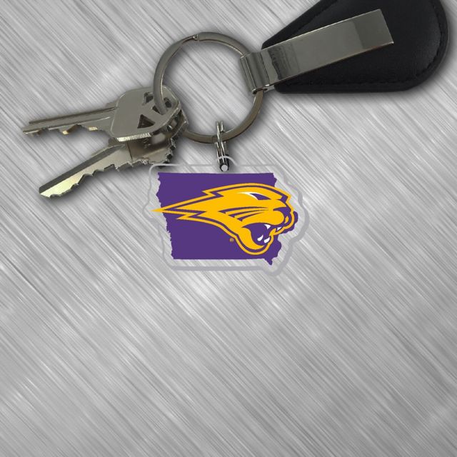 University of Northern Iowa Panthers Laser Cut Keytag