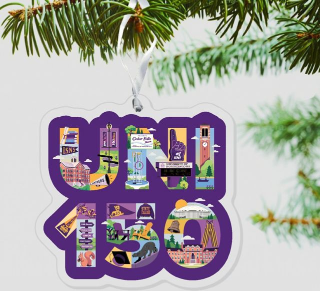 University of Northern Iowa 150th Anniversary 3" x 4" Ornament