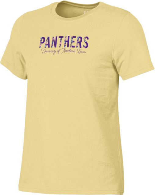 University of Northern Iowa Panthers Flower Women's Short Sleeve T-Shirt
